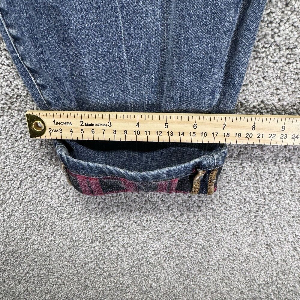 Judy Blue‎ Skinny Fit Jeans 22W / 27 Buffalo Plaid Distressed Denim Stretch NWT - Picture 8 of 9